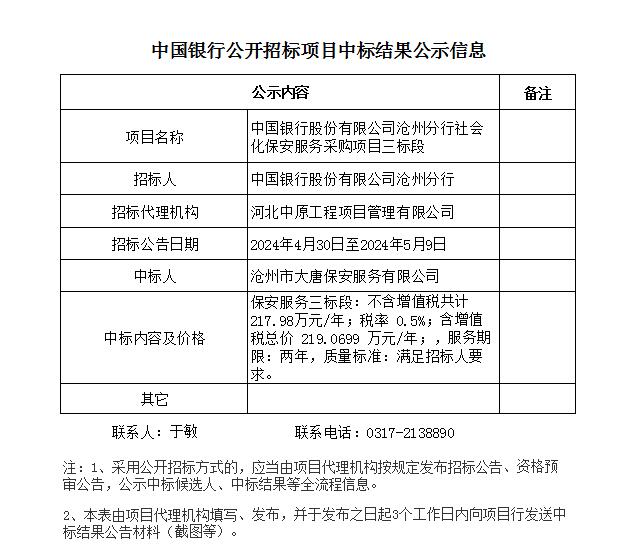 附件19：關于“中國銀行股份有限公司滄州分行社會化保安服務采購項目三標段”項目集中采購信息公開的通知.jpg